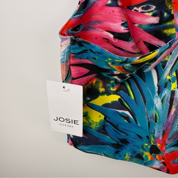 NWT Natori Josie Solstice Azalea Athletic Cami Crop Top Pink Blue Multi Size XL - Picture 8 of 12